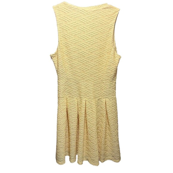 Guess Corrine Front Zip Fit & Flare Dress Size 10 Buttercup Yellow Mini - Picture 4 of 6